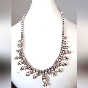 Vintage Dainty Art Deco rhinestone choker